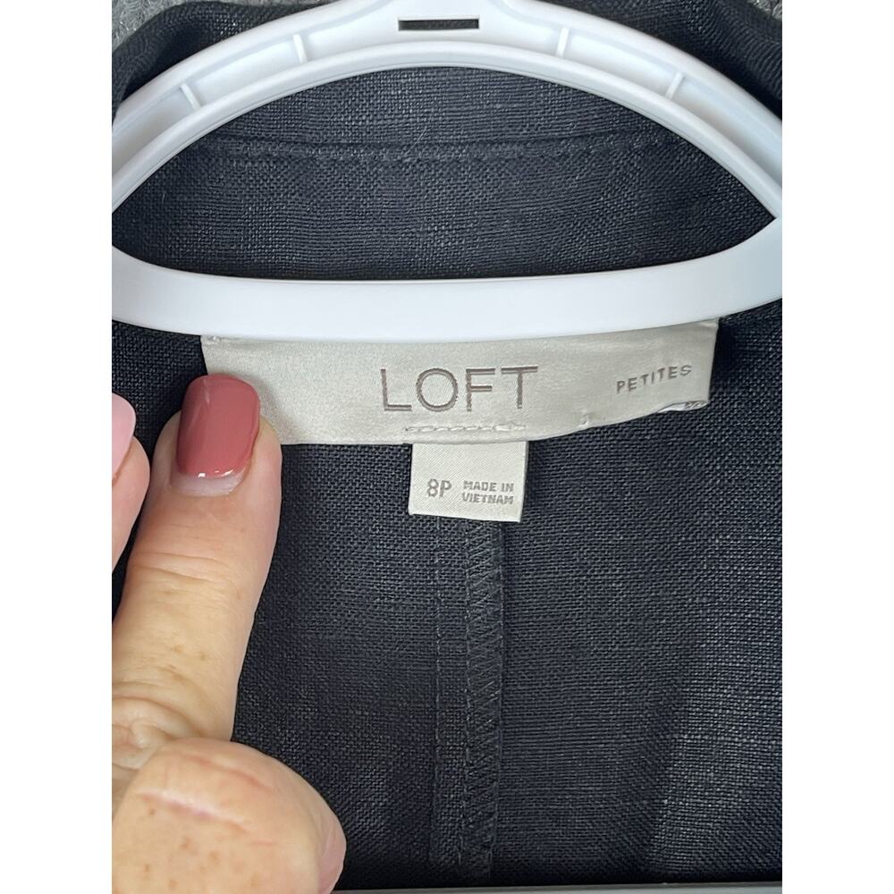 LOFT Women’s Size 8p Linen/Viscose Blend‎ Halter Jumpsuit Workwear Vacation - Picture 5 of 11